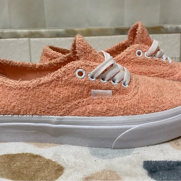 Women’s Rare, Authentic, Tropical Peach, Terry cloth Van’s. - Picture 2 of 5